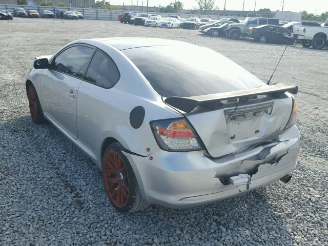 JTKDE177370173641 - 2007 TOYOTA SCION TC SILVER photo 3