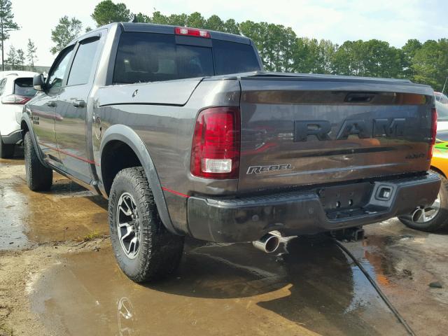 1C6RR7YT5FS756822 - 2015 RAM 1500 REBEL გრაფიტი ფოტო 3