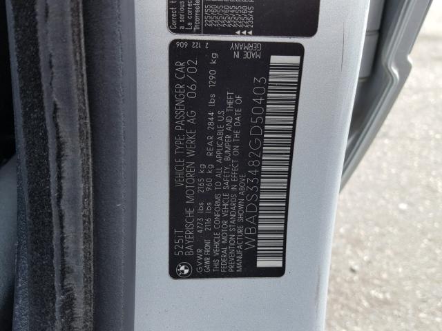 WBADS33482GD50403 - 2002 BMW 525 IT 银色 照片 10