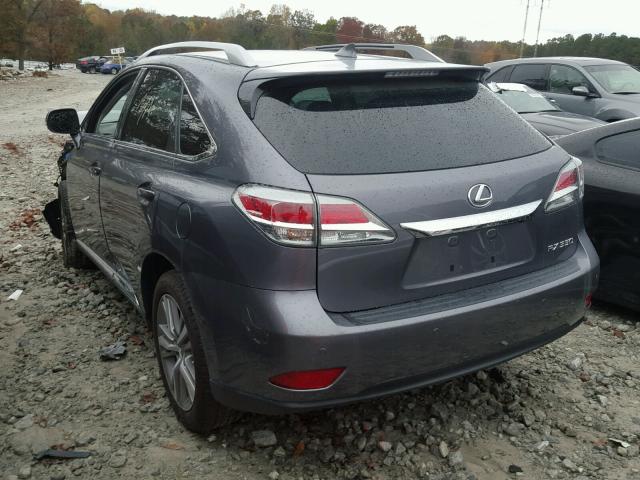 2T2ZK1BA1FC190964 - 2015 LEXUS RX GRAY photo 3