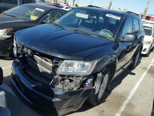 3C4PDCAB9ET163700 - 2014 DODGE JOURNEY SE BLACK photo 2