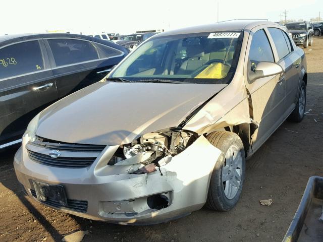 1G1AL52F857550158 - 2005 CHEVROLET COBALT LS GOLD photo 2