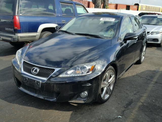 JTHBF5C23C5163345 - 2012 LEXUS IS 250 BLACK photo 2