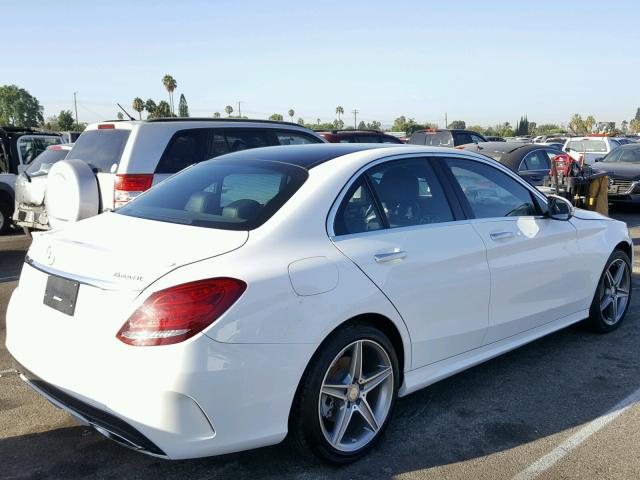 55SWF4KB2GU120133 - 2016 MERCEDES-BENZ C 300 4MAT WHITE photo 4