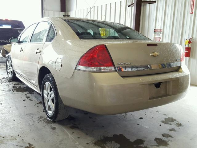 2G1WA5EK5A1108398 - 2010 CHEVROLET IMPALA LS GOLD photo 3