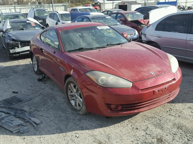 KMHHM66D37U254272 - 2007 HYUNDAI TIBURON GS RED photo 1