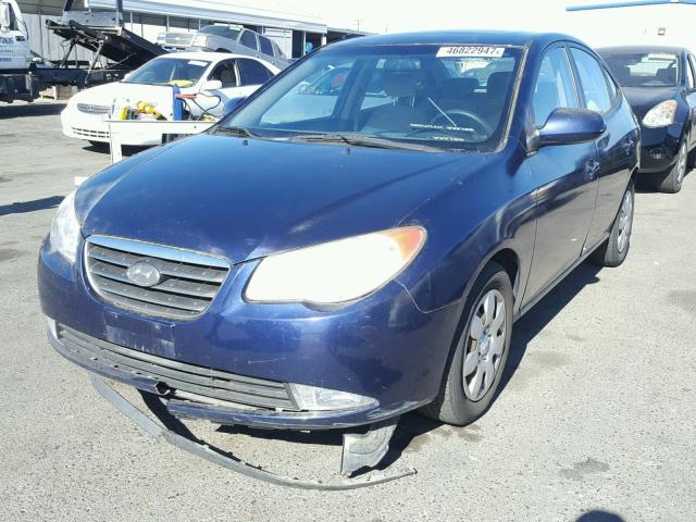 KMHDU46D38U371290 - 2008 HYUNDAI ELANTRA GL BLUE photo 2