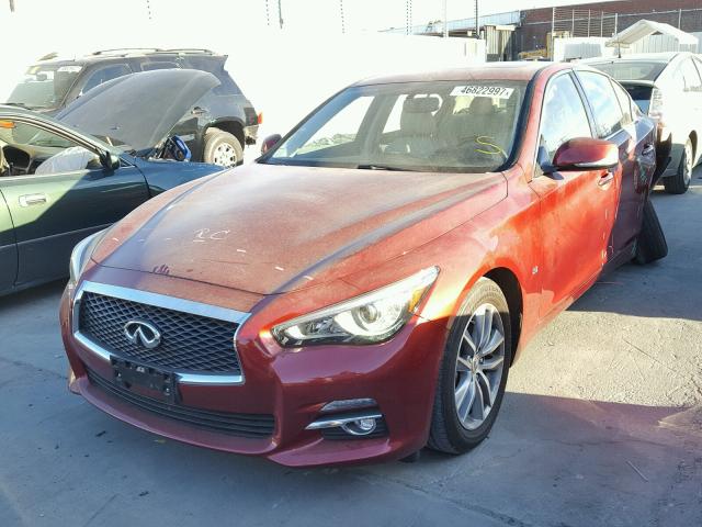 JN1BV7AP7FM333234 - 2015 INFINITI Q50 BASE RED photo 2