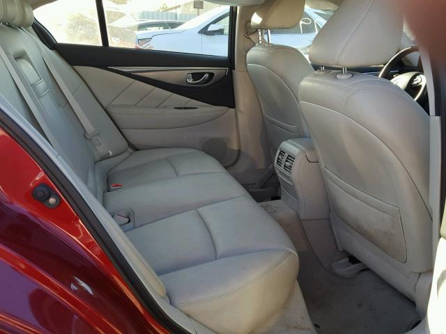 JN1BV7AP7FM333234 - 2015 INFINITI Q50 BASE RED photo 6