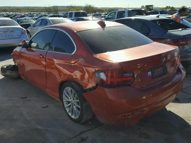 WBA1F5C52EV255649 - 2014 BMW 228 I ORANGE photo 3