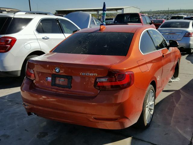 WBA1F5C52EV255649 - 2014 BMW 228 I ORANGE photo 4