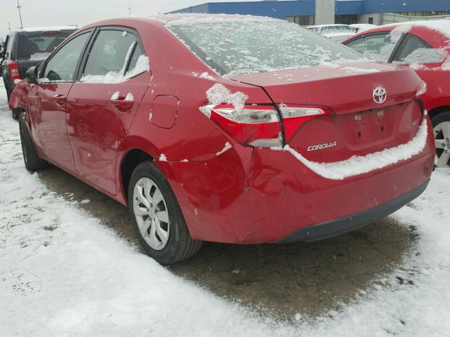 5YFBURHE8GP456720 - 2016 TOYOTA COROLLA L RED photo 3