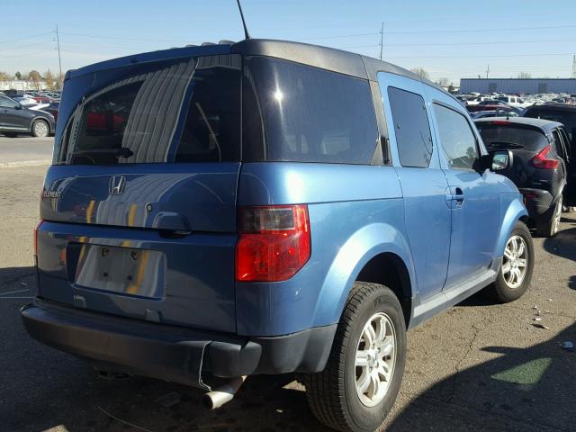 5J6YH28798L019238 - 2008 HONDA ELEMENT EX BLUE photo 4