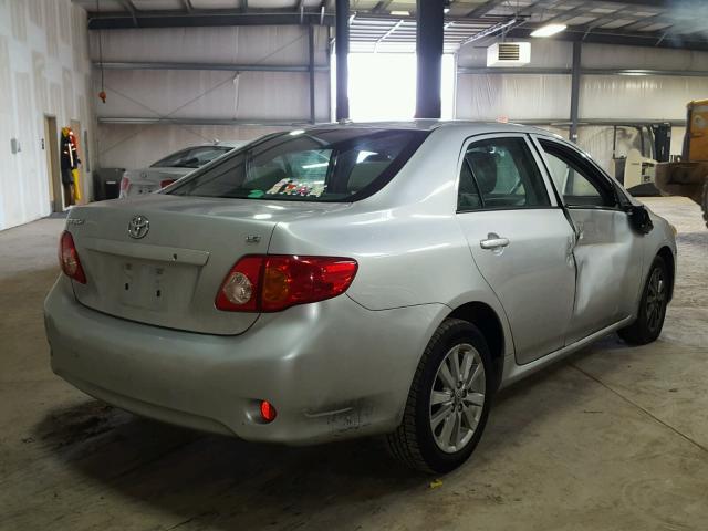 JTDBL40E09J016998 - 2009 TOYOTA COROLLA SILVER photo 4