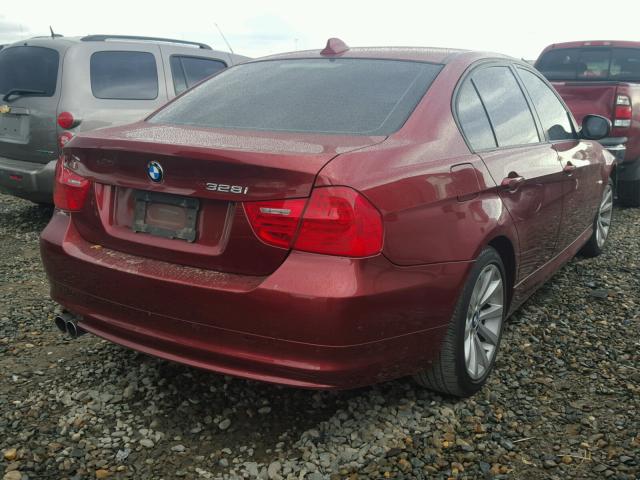 WBAPH5G59BNM72853 - 2011 BMW 328 I SULE MAROON photo 4