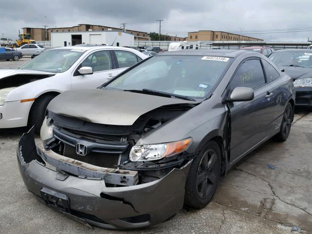 2HGFG12918H524161 - 2008 HONDA CIVIC EXL ნაცრისფერი ფოტო 2