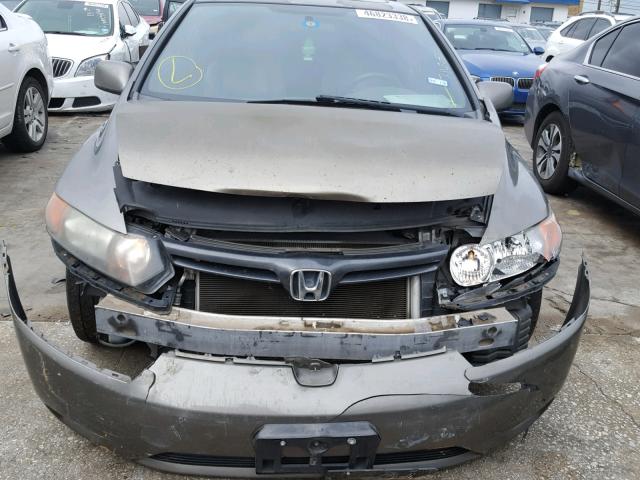 2HGFG12918H524161 - 2008 HONDA CIVIC EXL ნაცრისფერი ფოტო 9