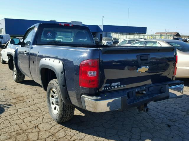 1GCEC14028E167990 - 2008 CHEVROLET SILVERADO BLUE photo 3