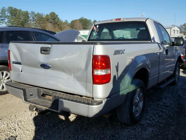 1FTRF12257NA73243 - 2007 FORD F150 SILVER photo 4