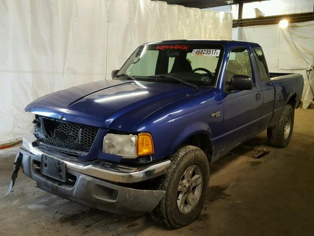 1FTYR15E23PB47418 - 2003 FORD RANGER SUP BLUE photo 2