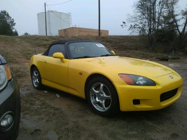 JHMAP114X2T000076 - 2002 HONDA S2000 YELLOW photo 1