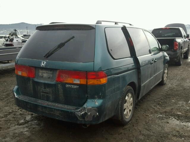 2HKRL18672H528363 - 2002 HONDA ODYSSEY EX GREEN photo 4