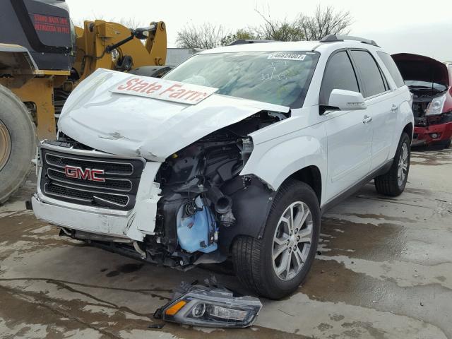 1GKKRRKDXGJ200685 - 2016 GMC ACADIA SLT WHITE photo 2