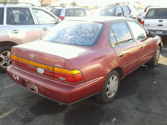 1NXAE00E0PZ103953 - 1993 TOYOTA COROLLA LE RED photo 4