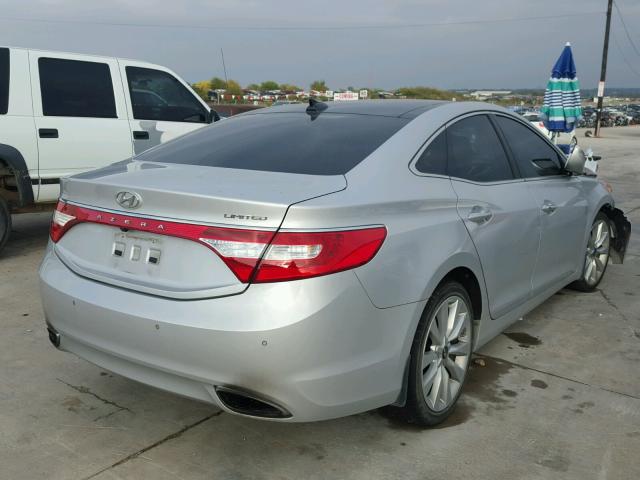 KMHFH4JG3EA345221 - 2014 HYUNDAI AZERA GLS SILVER photo 4