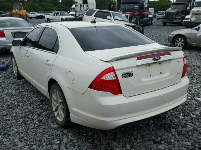 3FAHP0JA1AR224875 - 2010 FORD FUSION WHITE photo 3