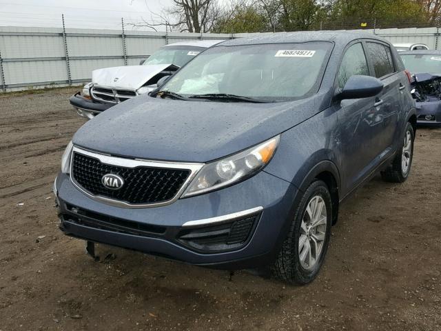 KNDPB3AC9F7782964 - 2015 KIA SPORTAGE L BLUE photo 2