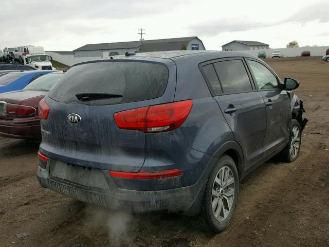 KNDPB3AC9F7782964 - 2015 KIA SPORTAGE L BLUE photo 4