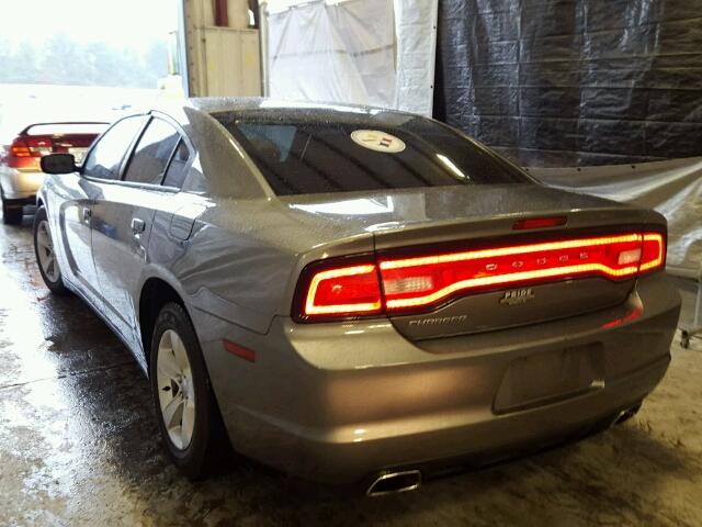 2C3CDXBG1CH111648 - 2012 DODGE CHARGER GRAY photo 3