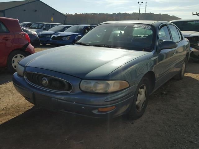 1G4HP54K1YU130828 - 2000 BUICK LESABRE CU BLUE photo 2