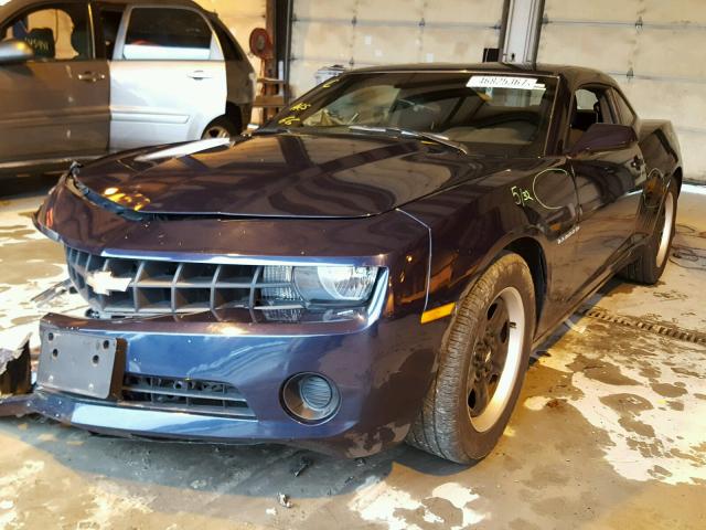 2G1FA1ED2B9153778 - 2011 CHEVROLET CAMARO LS BLUE photo 2