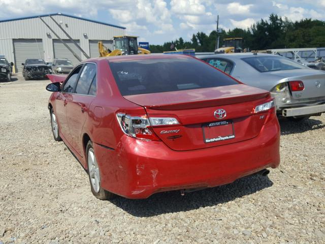 4T1BF1FK6CU562550 - 2012 TOYOTA CAMRY BASE 红色 照片 3