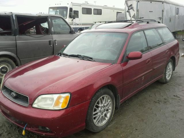 4S3BH635337304236 - 2003 SUBARU LEGACY L MAROON photo 2