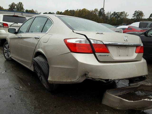 1HGCR2F35EA127409 - 2014 HONDA ACCORD LX GOLD photo 3