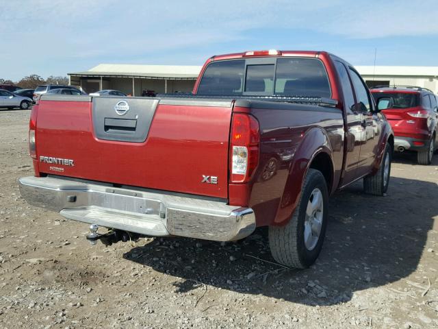 1N6BD06T97C460181 - 2007 NISSAN FRONTIER K RED photo 4