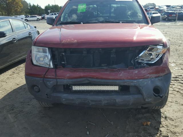 1N6BD06T97C460181 - 2007 NISSAN FRONTIER K RED photo 9