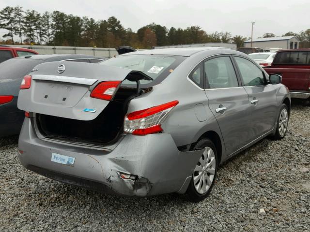 3N1AB7APXDL729802 - 2013 NISSAN SENTRA S GRAY photo 4