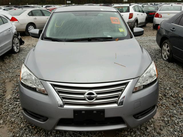 3N1AB7APXDL729802 - 2013 NISSAN SENTRA S GRAY photo 9