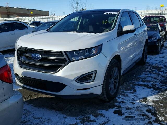 2FMTK4AP1FBB78464 - 2015 FORD EDGE WHITE photo 2