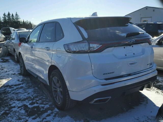 2FMTK4AP1FBB78464 - 2015 FORD EDGE WHITE photo 3