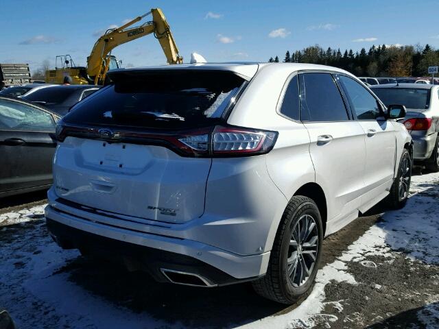 2FMTK4AP1FBB78464 - 2015 FORD EDGE WHITE photo 4