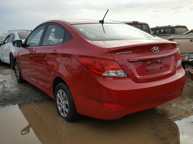 KMHCT4AEXCU260467 - 2012 HYUNDAI ACCENT GLS RED photo 3