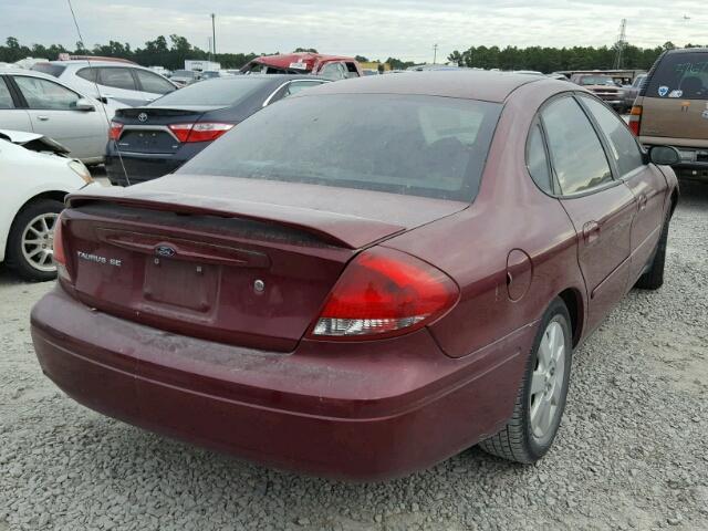 1FAFP53U75A102887 - 2005 FORD TAURUS SE MAROON photo 4