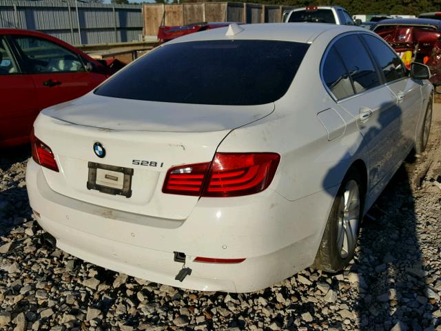 WBAXG5C54CC593828 - 2012 BMW 528 I WHITE photo 4