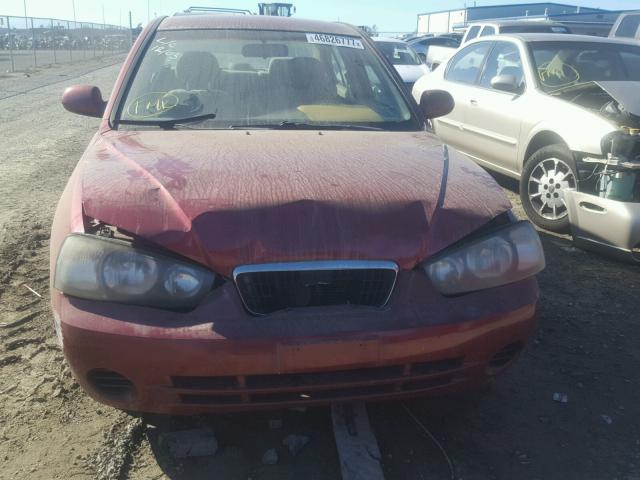 KMHDN45D03U598914 - 2003 HYUNDAI ELANTRA GL RED photo 9