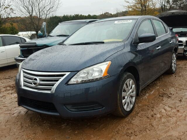 3N1AB7AP0DL682800 - 2013 NISSAN SENTRA S BLUE photo 2